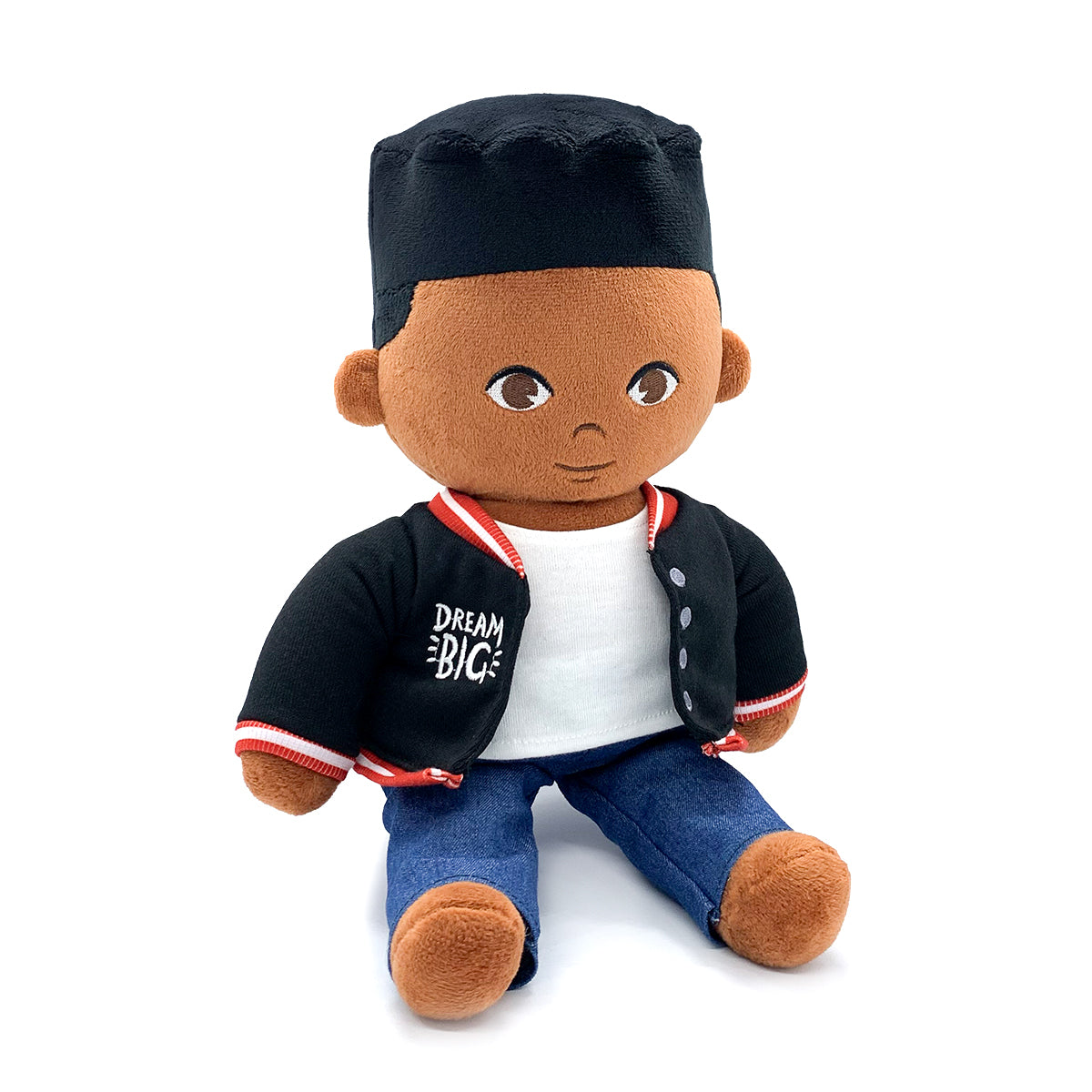 Shawn: 14in Black Boy Joy Plush Doll – Big Dreamers